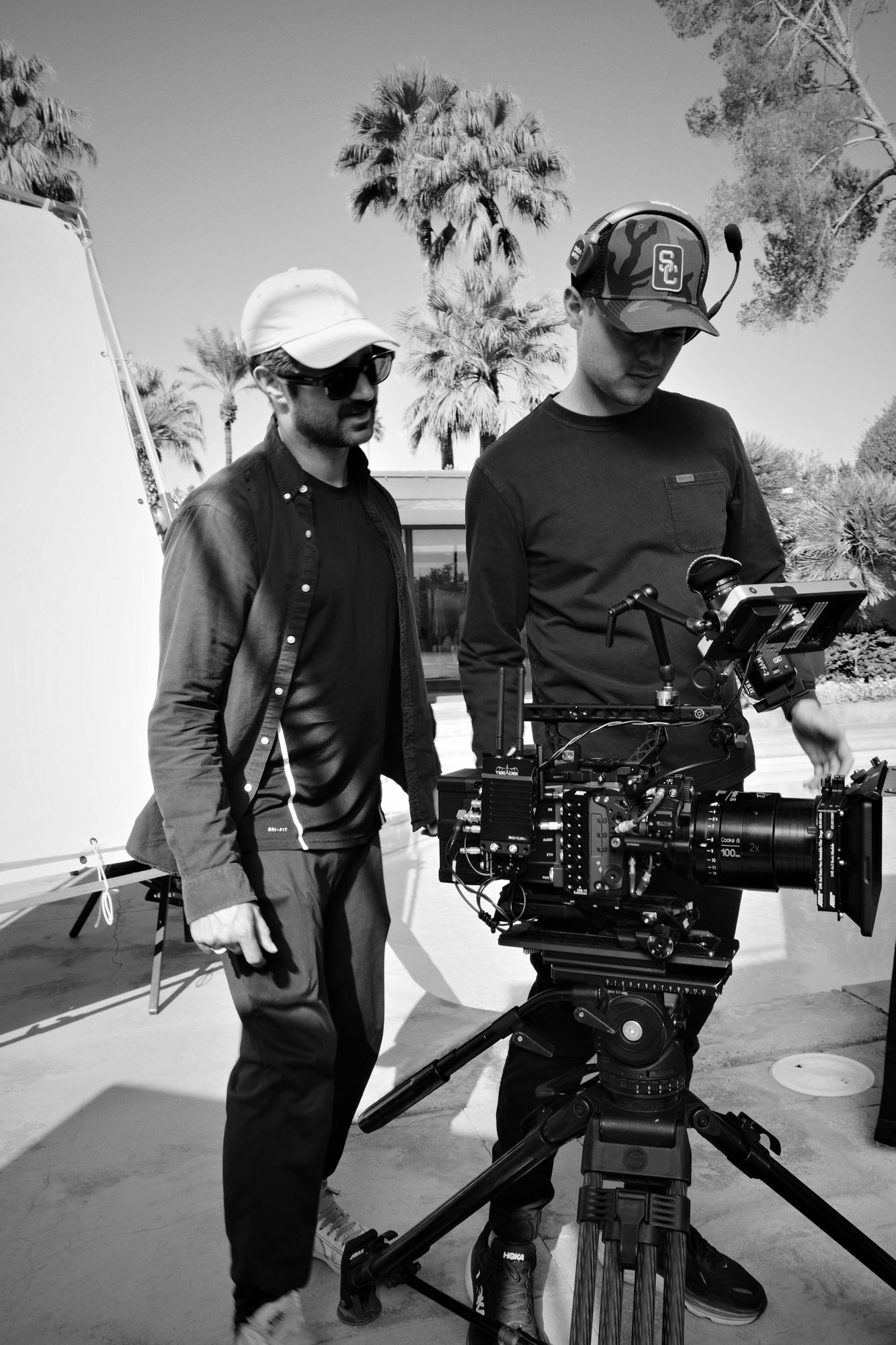 Director and cinematographer at the camera